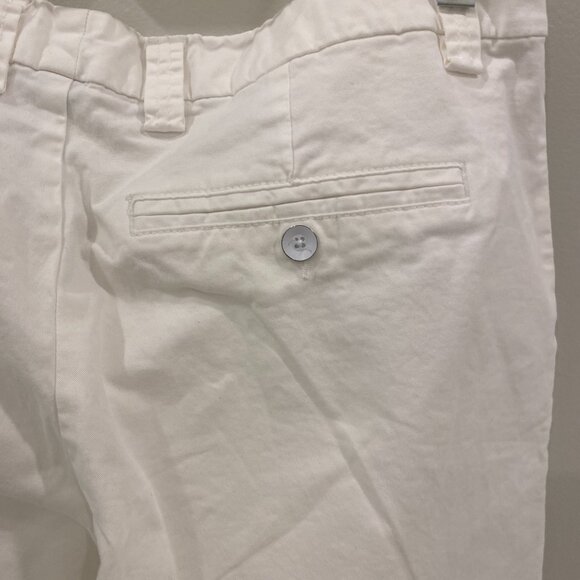 Gap Fabric Khakis By Gap White Cropped Cotton Pants, Size 6 - Picture 3 of 8